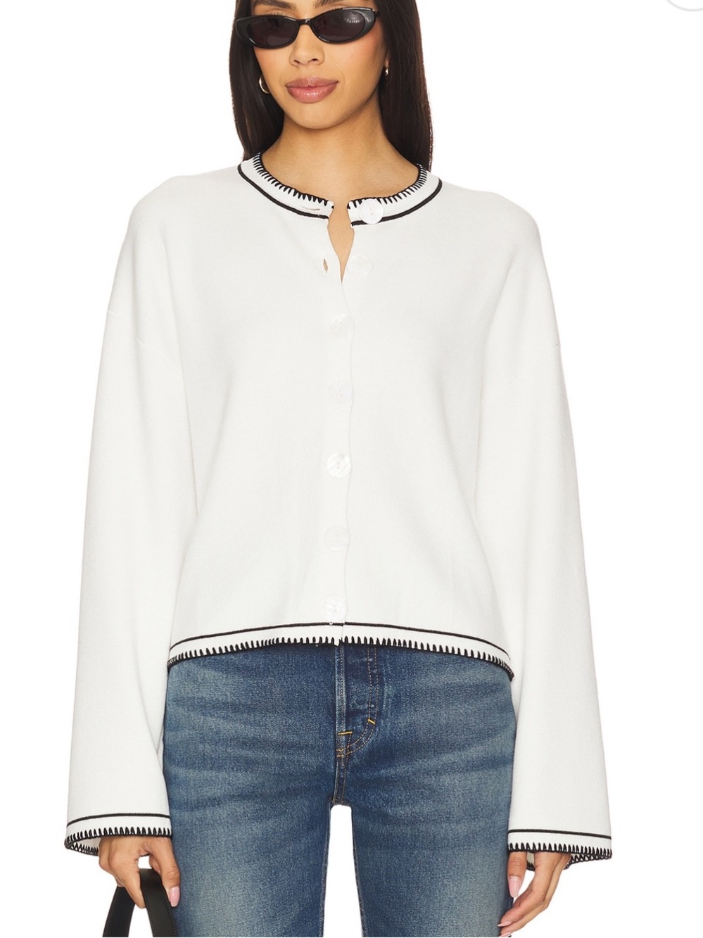 Daphne Cardigan in White